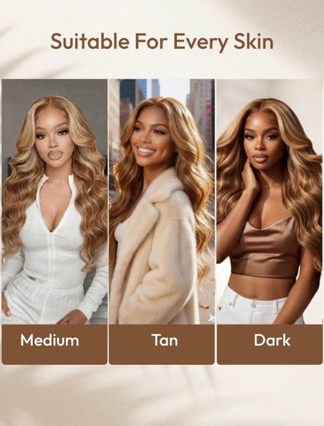 Glueless Lace & 13x4 Pre Everything Honey Bee Blonde Body Wave Wig