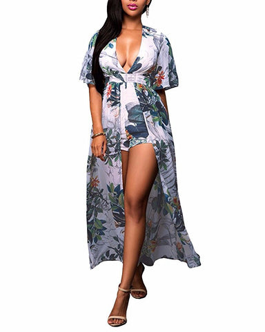 Hawaiian romper dress