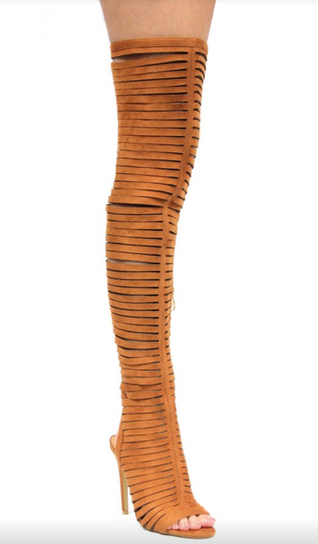 Camel Peep Toe Boot